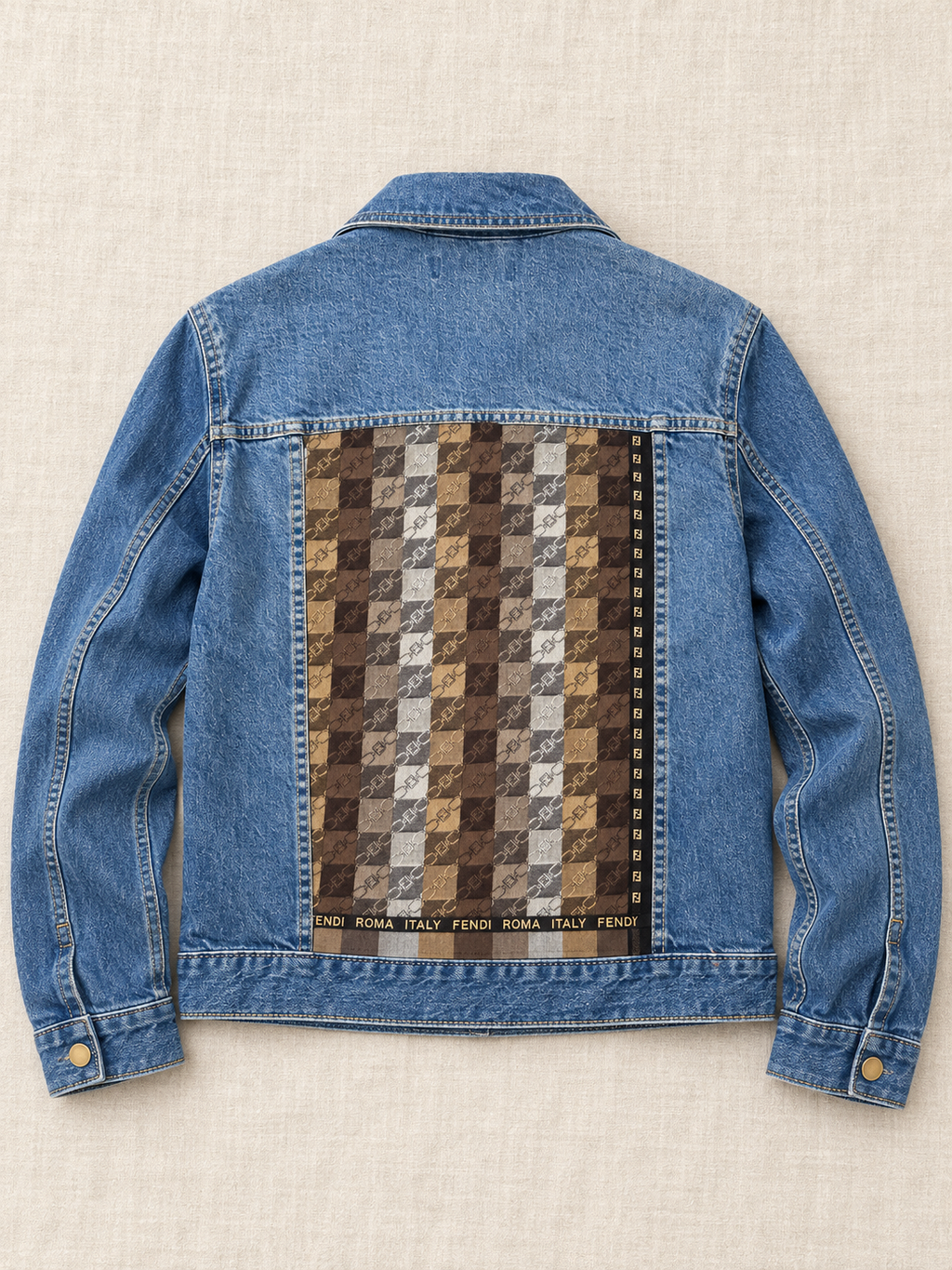 The Fendi Roma Check Denim Jacket