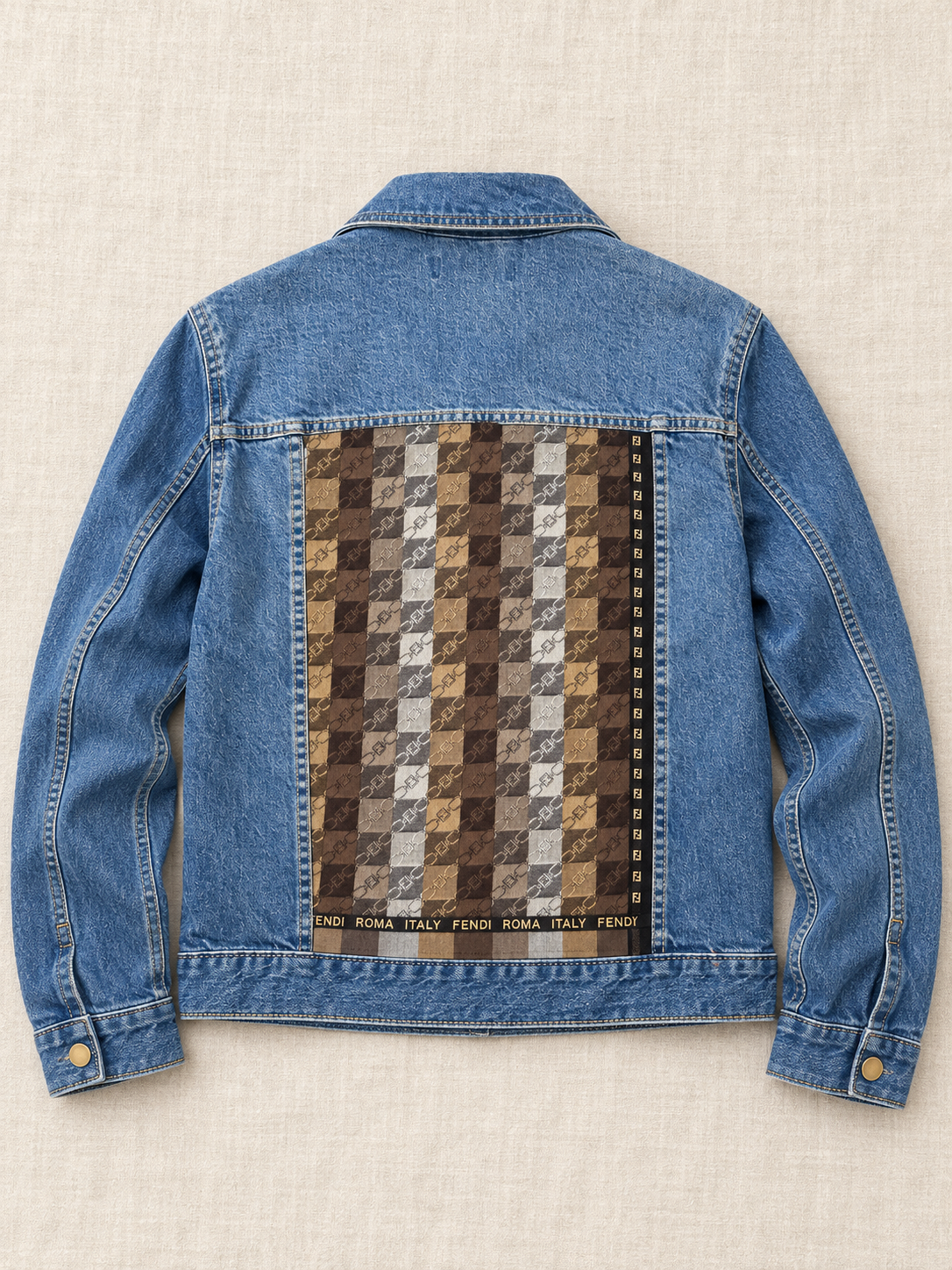 The Fendi Roma Check Denim Jacket