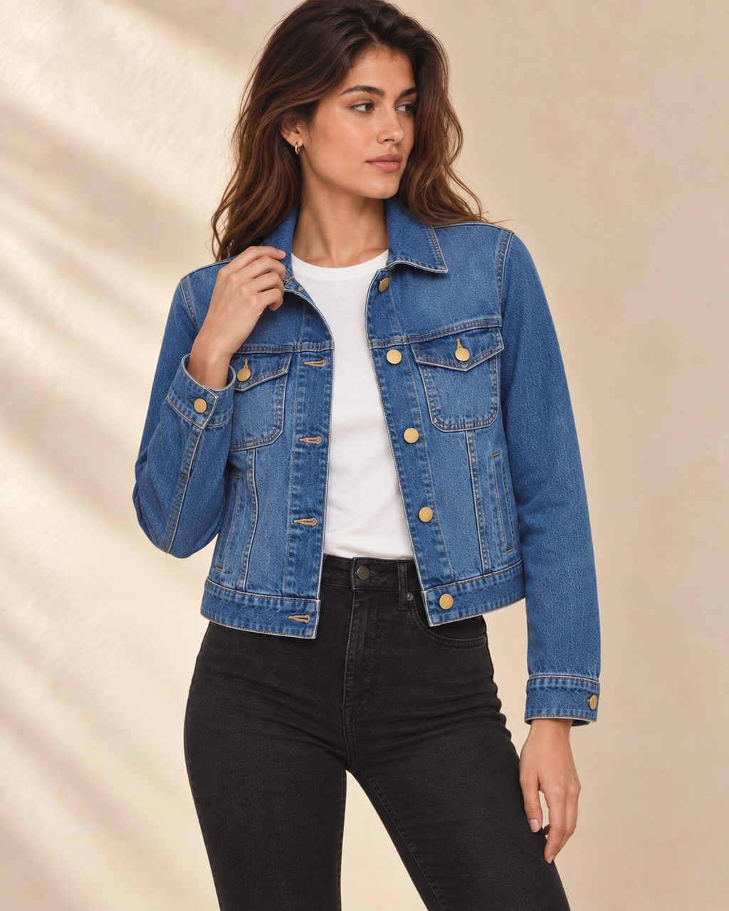 The Fendi Roma Check Denim Jacket