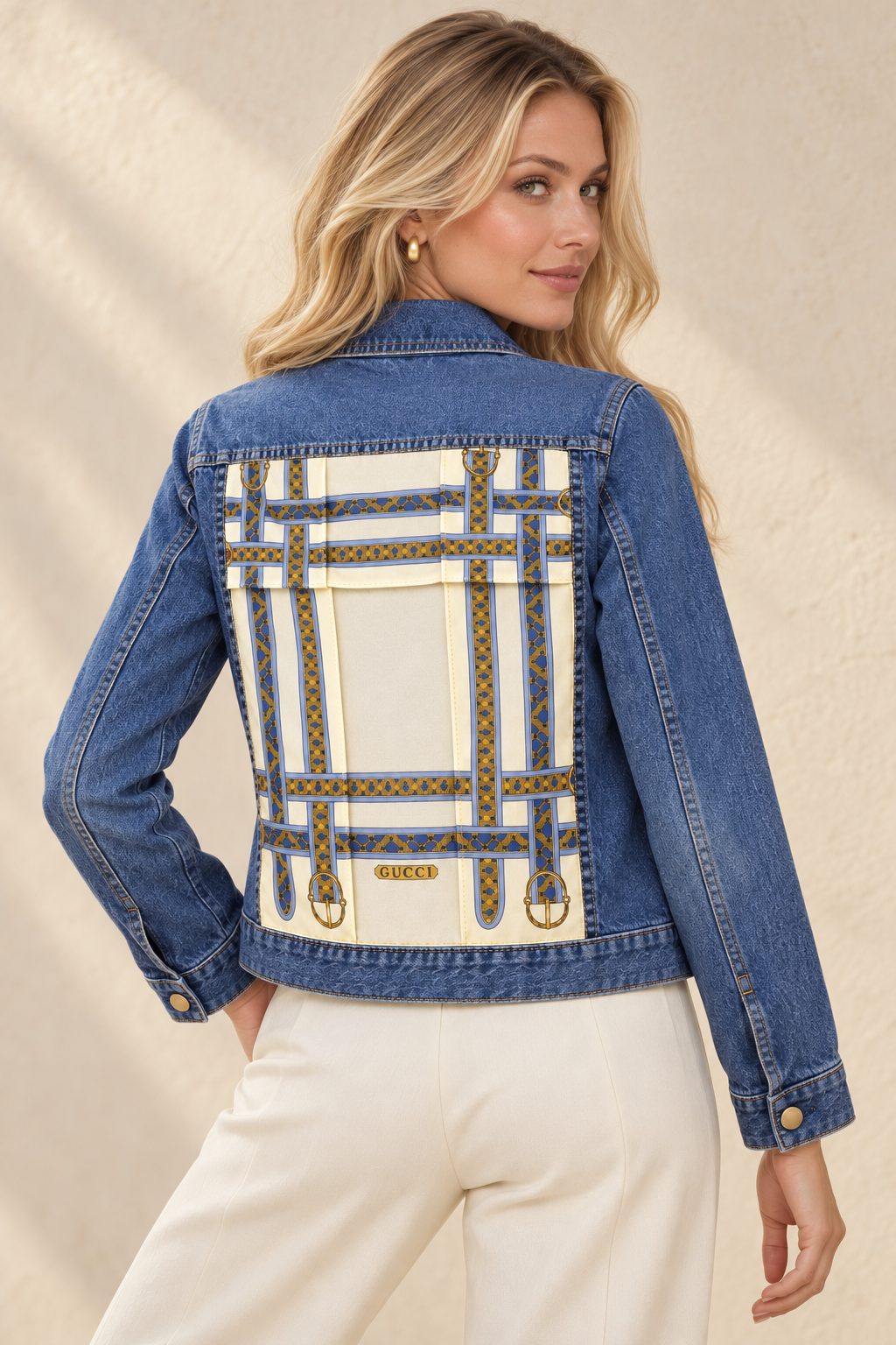 The Gucci Buttercream Belt Denim Jacket
