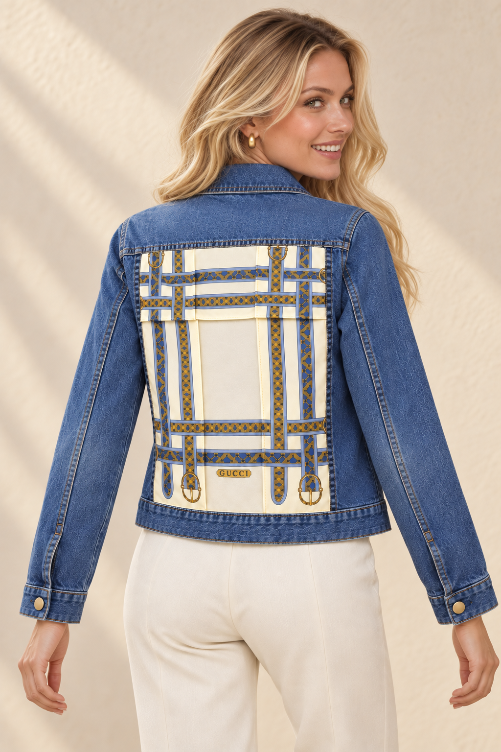 The Gucci Buttercream Belt Denim Jacket