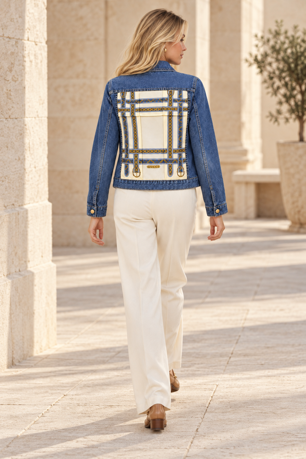 The Gucci Buttercream Belt Denim Jacket