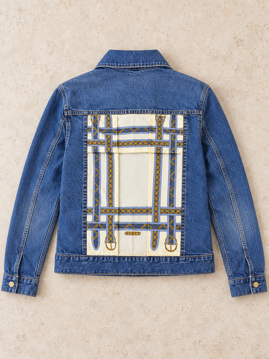 The Gucci Buttercream Belt Denim Jacket