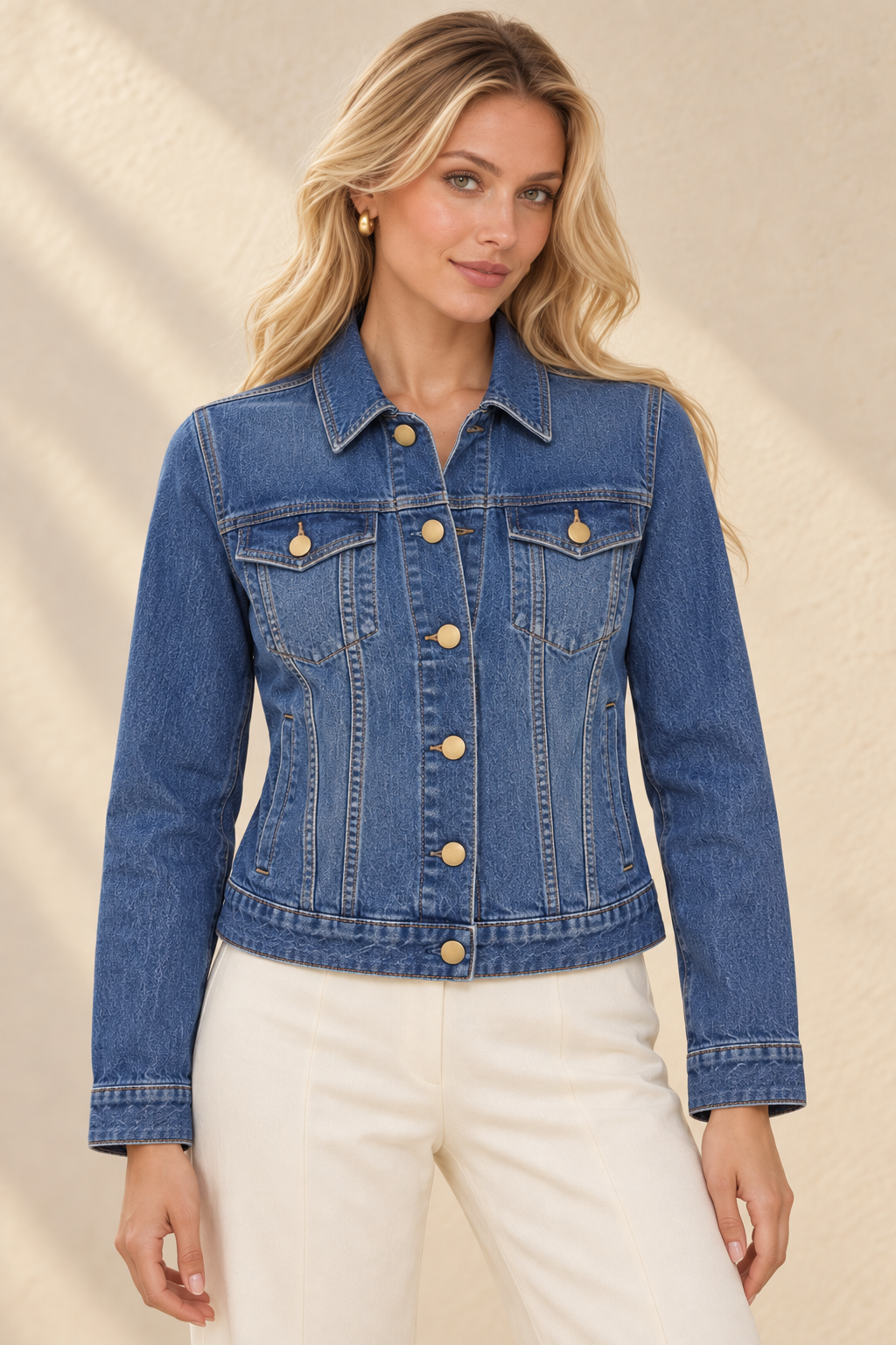 The Gucci Buttercream Belt Denim Jacket