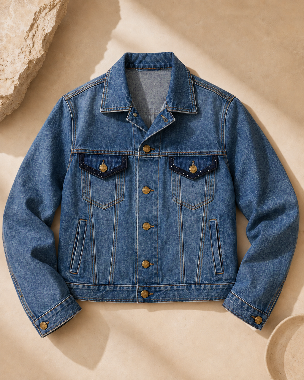 Vintage Valentino Scarf Denim Jacket