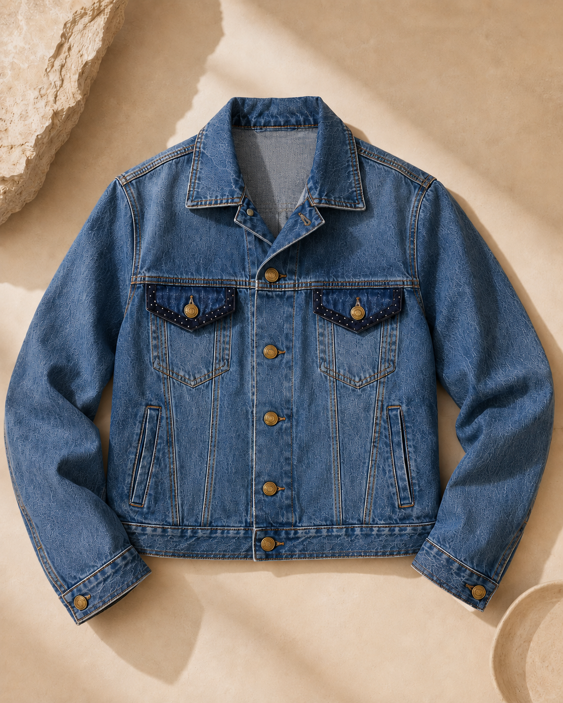 Vintage Valentino Scarf Denim Jacket