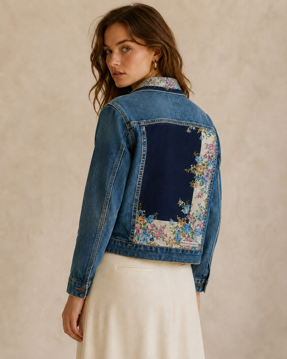 YSL Scarf Reimagined Denim Jacket
