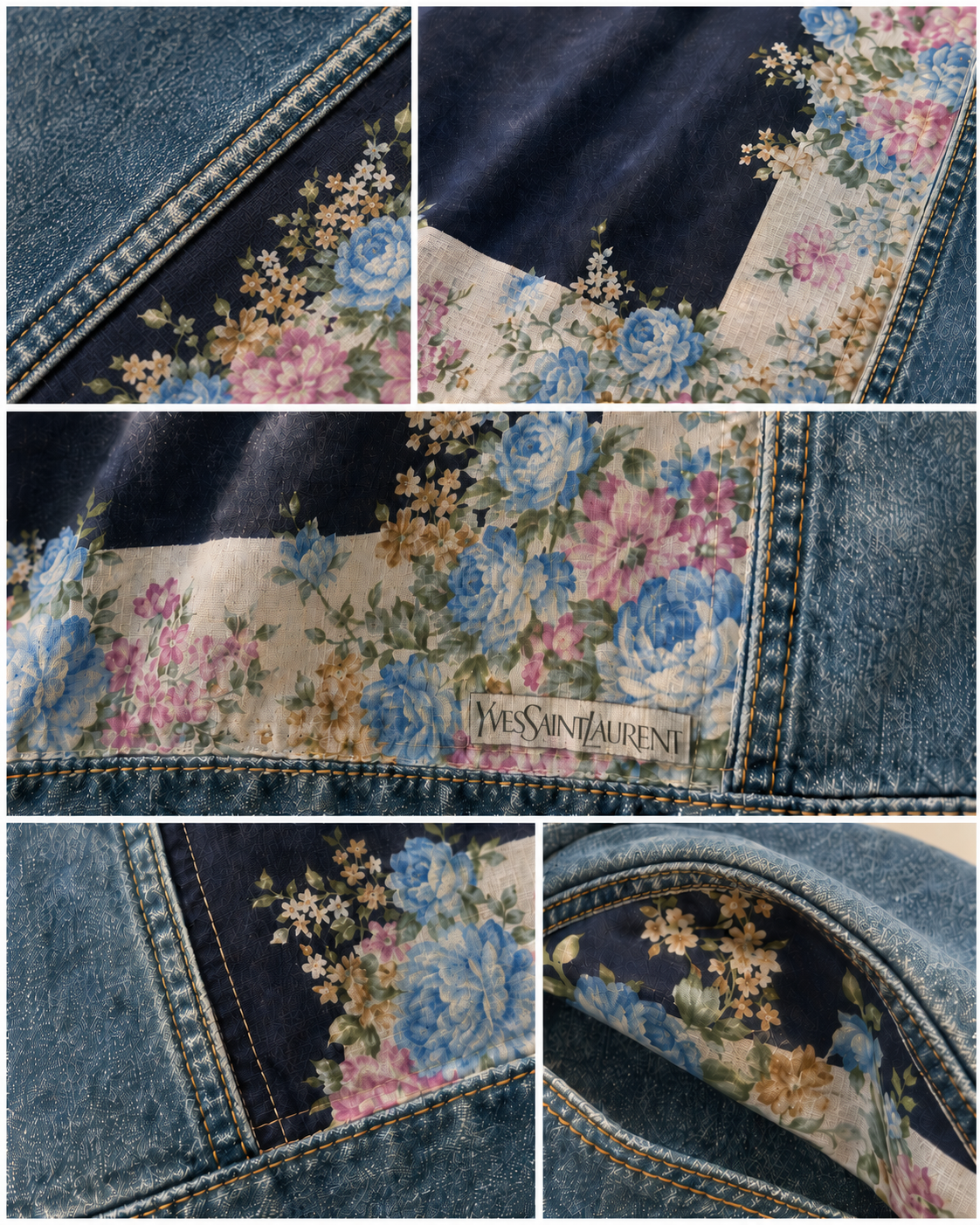 YSL Scarf Reimagined Denim Jacket