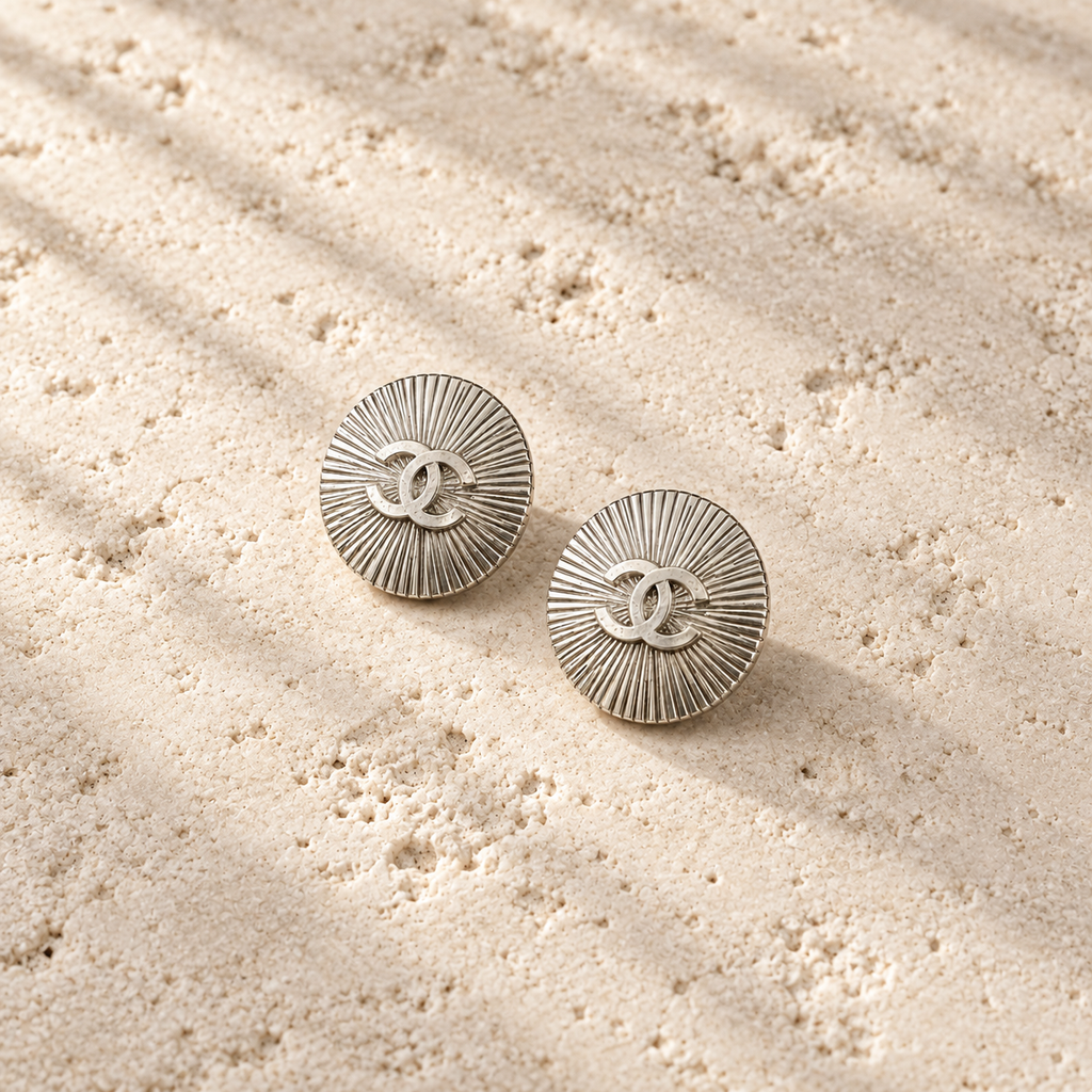 The Soleil Argenté Earrings | Authentic Vintage Chanel | 18mm