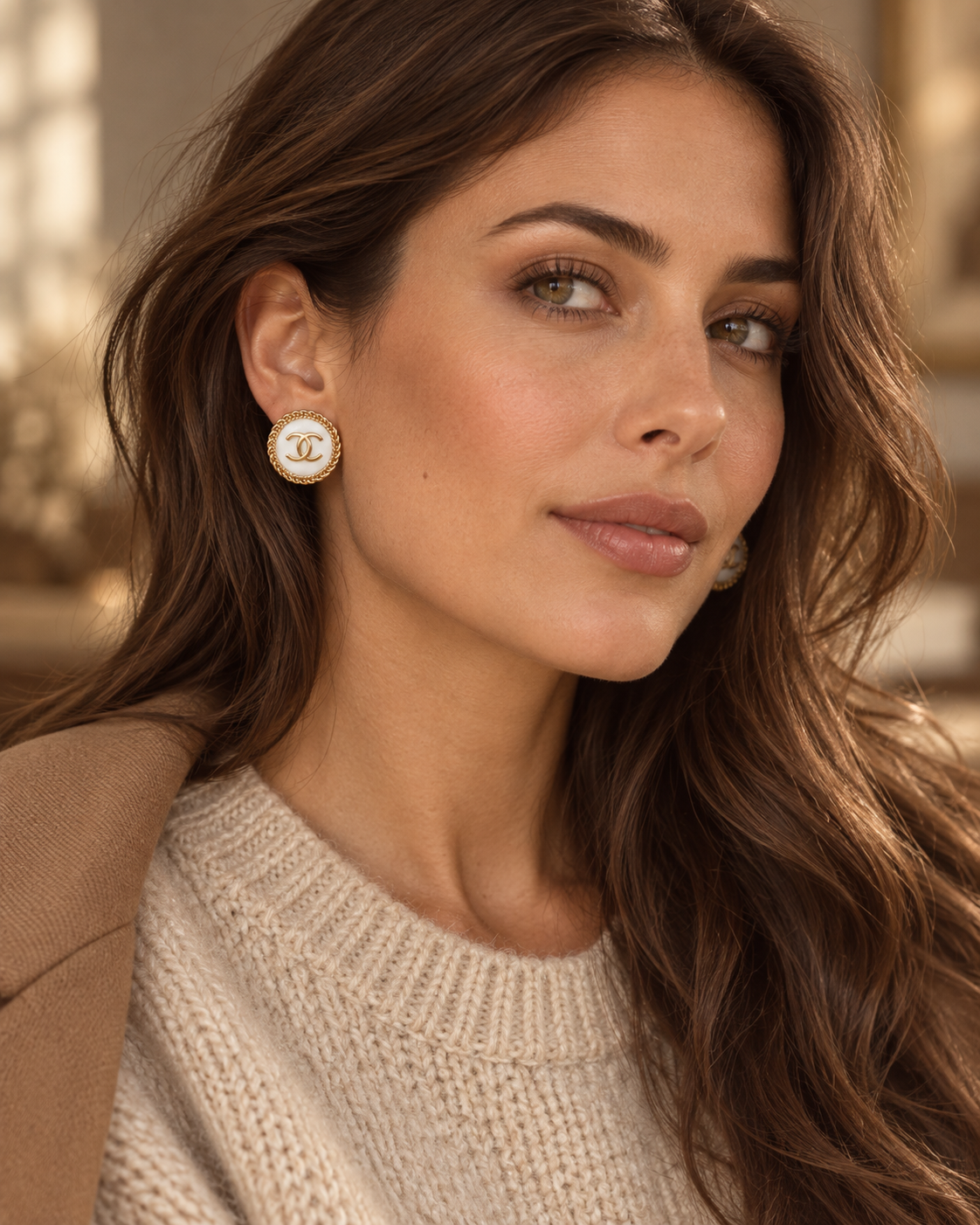 The Blanc Héritage Earrings | Authentic Vintage Chanel | 20mm