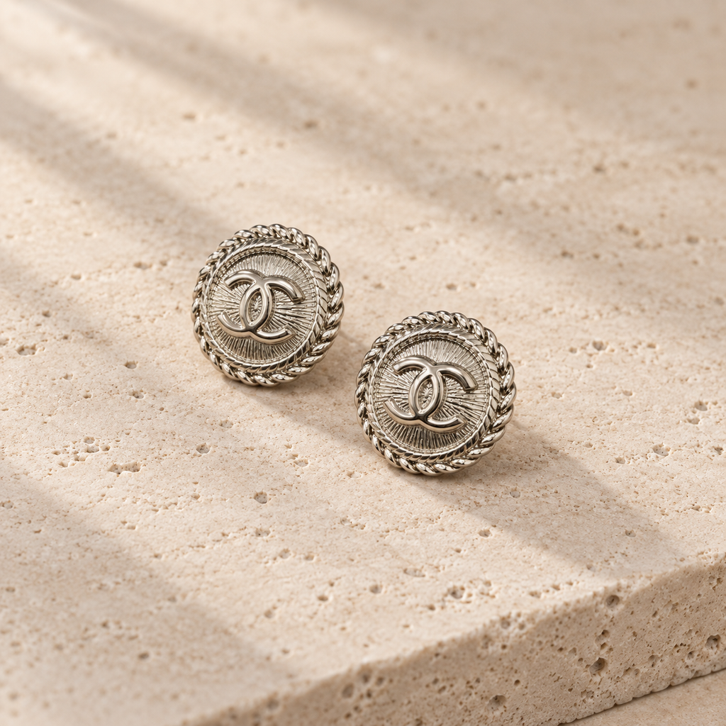 The Argent Tressé Earrings | Authentic Vintage Chanel | 20mm